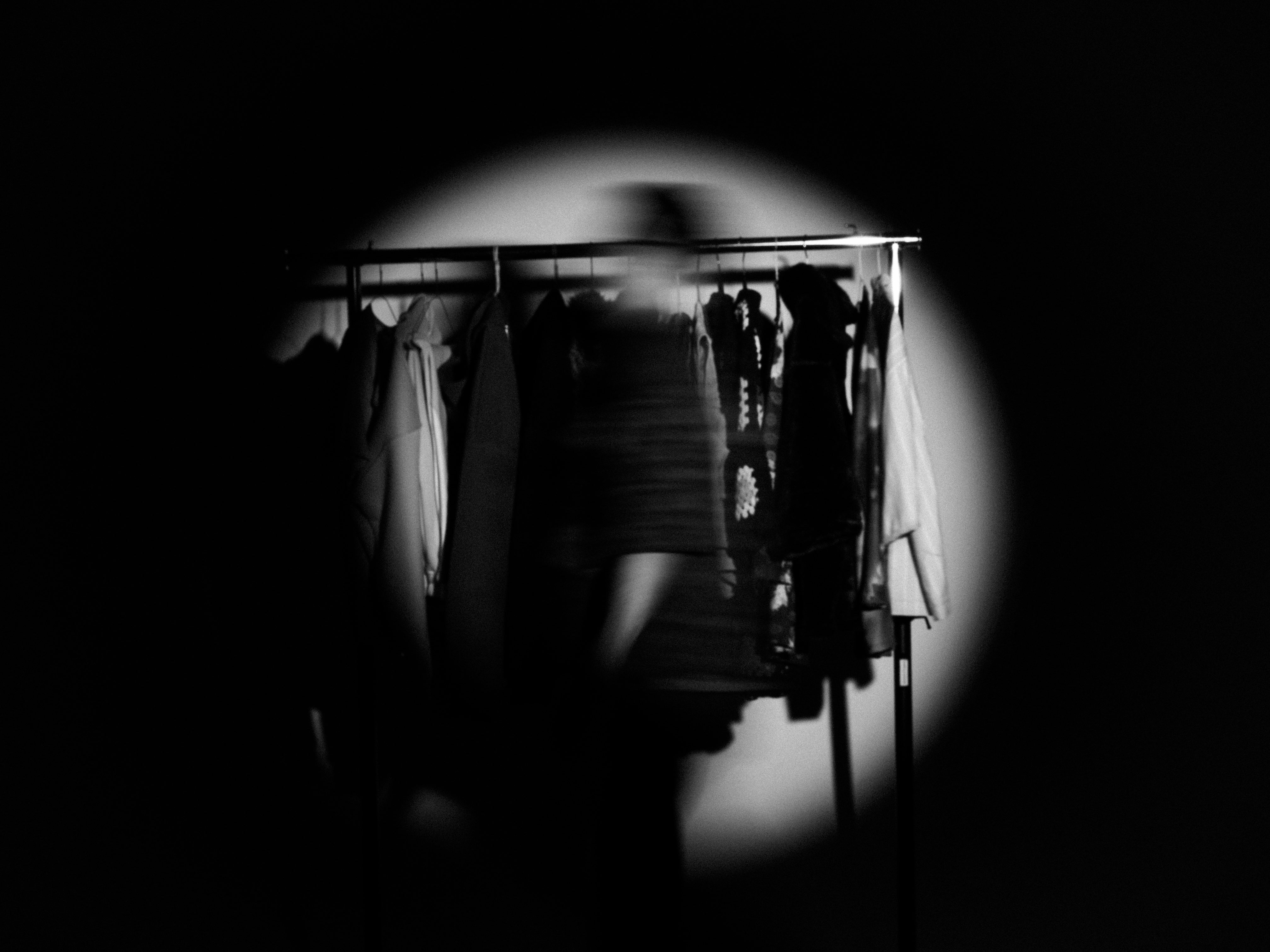Black and white spotlight